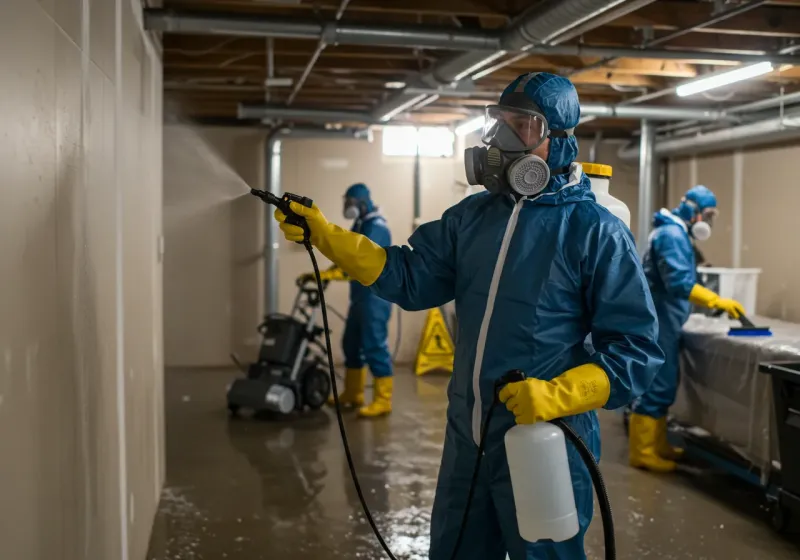 Basement Sanitization and Antimicrobial Treatment process in La Joya, TX