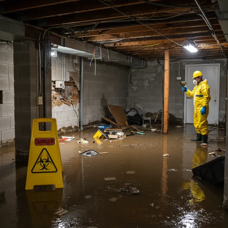 Flooded Basement Electrical Hazard in La Joya, TX Property